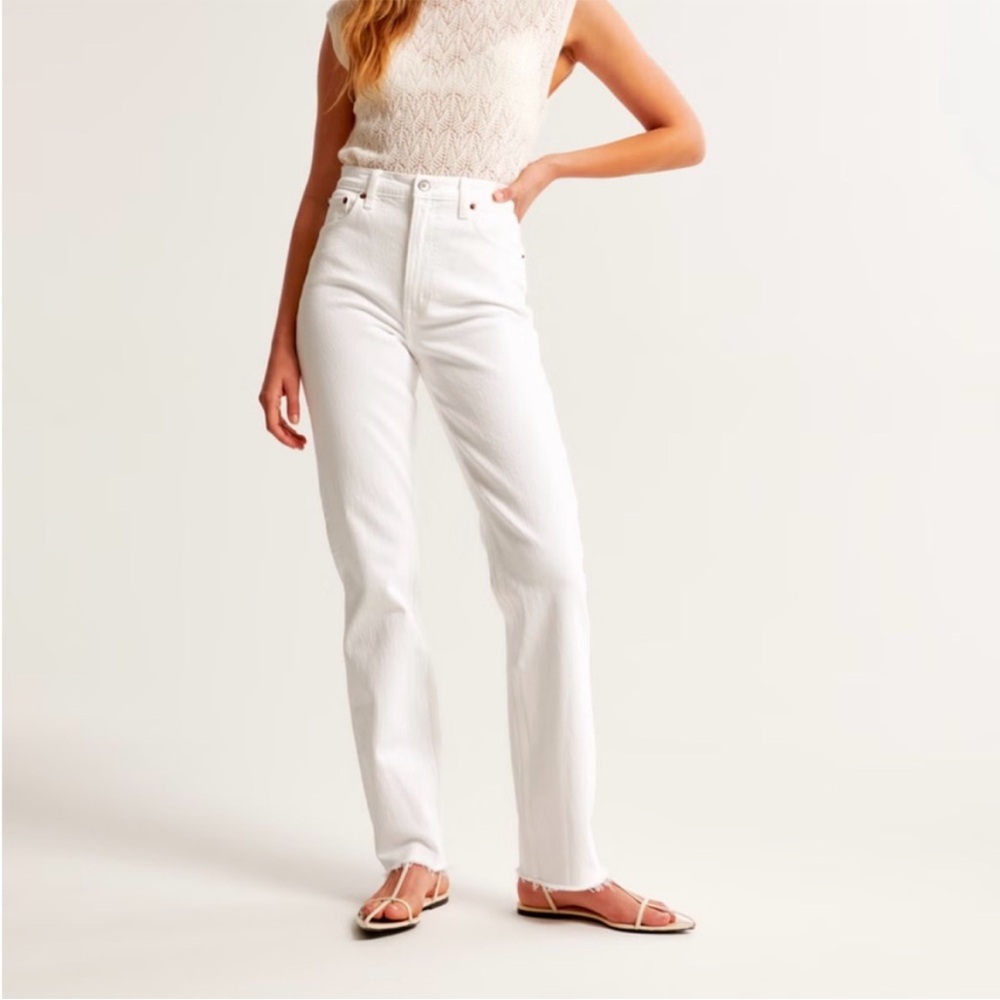 Abercrombie & Fitch Beige Ultra High Rise Pants